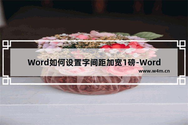 Word如何设置字间距加宽1磅-Word设置字间距加宽1磅的方法