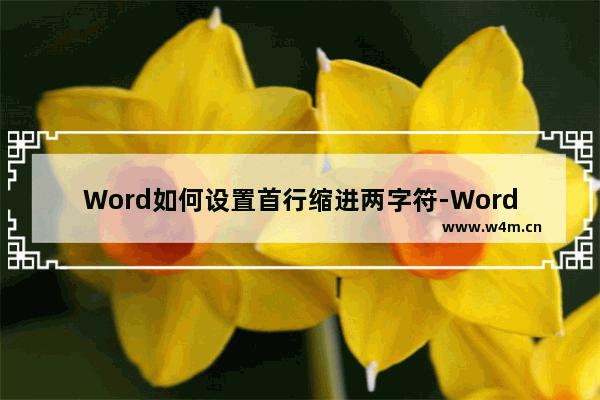 Word如何设置首行缩进两字符-Word设置首行缩进两字符的方法