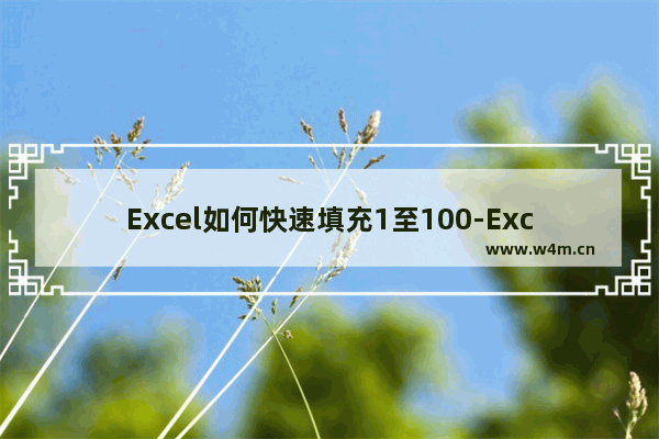 Excel如何快速填充1至100-Excel快速填充1至100的方法