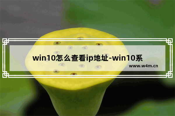 win10怎么查看ip地址-win10系统查看电脑ip地址的方法