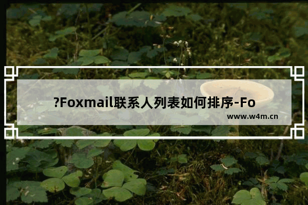 ?Foxmail联系人列表如何排序-Foxmail邮箱中对联系人列表进行排序操作的方法教程