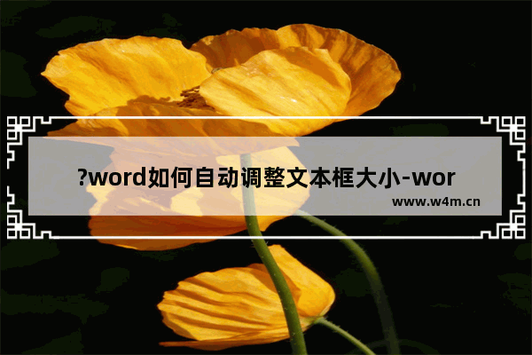 ?word如何自动调整文本框大小-word自动调整文本框大小的方法