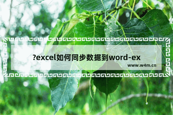 ?excel如何同步数据到word-excel同步数据到word的方法