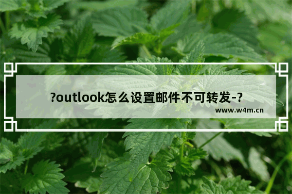 ?outlook怎么设置邮件不可转发-?outlook设置邮件不可转发的方法