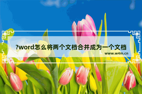 ?word怎么将两个文档合并成为一个文档-word合并两个文档的方法