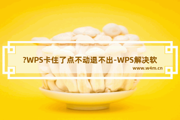 ?WPS卡住了点不动退不出-WPS解决软件卡住了但电脑没卡的方法教程