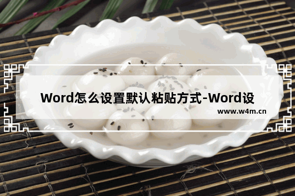 Word怎么设置默认粘贴方式-Word设置默认粘贴方式的方法