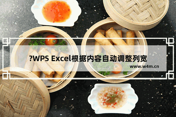 ?WPS Excel根据内容自动调整列宽怎么设置-WPS表格自动拉伸大小的方法教程