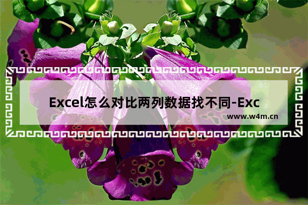 Excel怎么对比两列数据找不同-Excel对比两列数据找不同的方法