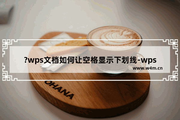 ?wps文档如何让空格显示下划线-wps文档设置按下空格显示下划线的方法