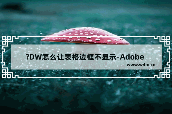 ?DW怎么让表格边框不显示-Adobe Dreamweaver中隐藏表格边框线的方法教程