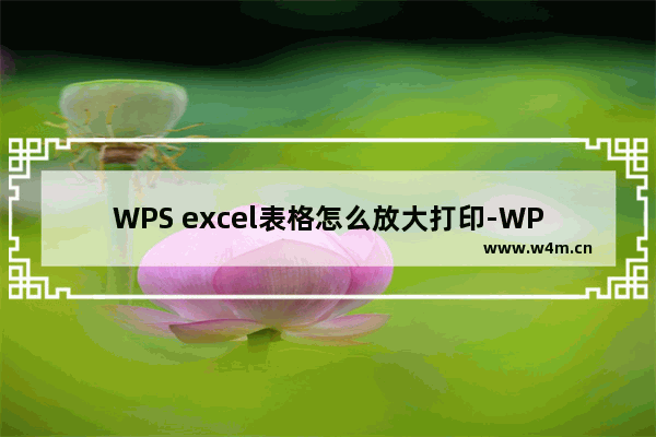 WPS excel表格怎么放大打印-WPS excel表格放大打印的设置方法