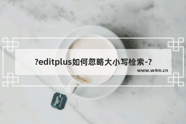 ?editplus如何忽略大小写检索-?editplus忽略大小写检索的设置方法