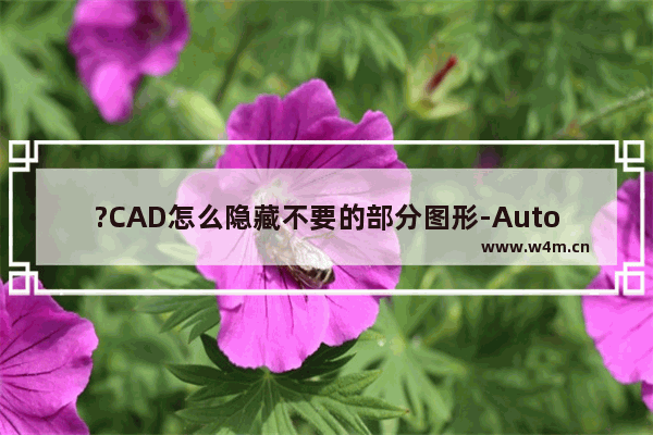 ?CAD怎么隐藏不要的部分图形-AutoCAD中隐藏图形的方法教程