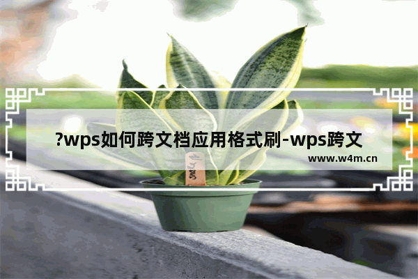 ?wps如何跨文档应用格式刷-wps跨文档应用格式刷的方法