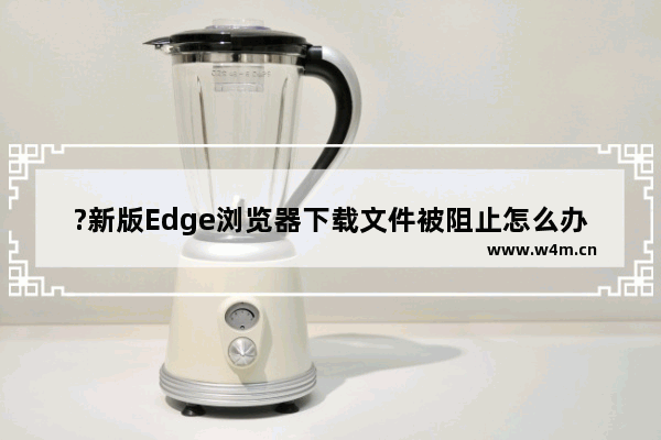 ?新版Edge浏览器下载文件被阻止怎么办-Microsoft edge浏览器解决被阻止下载的方法教程