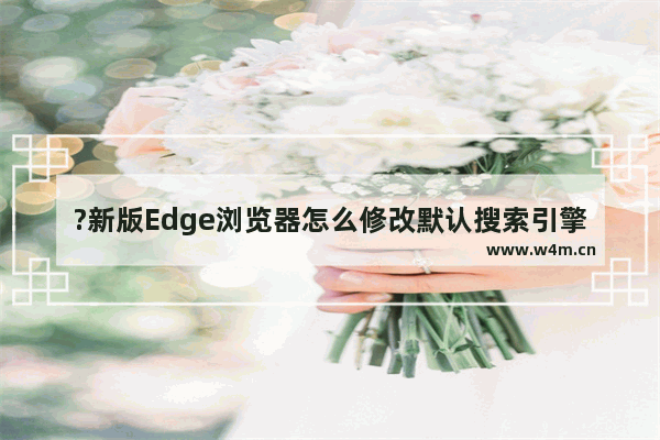 ?新版Edge浏览器怎么修改默认搜索引擎-Microsoft edge浏览器更改默认搜索引擎的方法教程