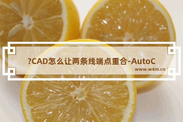 ?CAD怎么让两条线端点重合-AutoCAD中两条线的端点重合在一起的方法教程