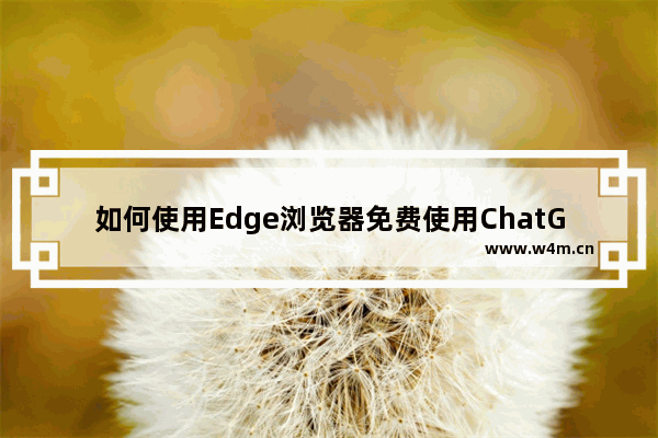 如何使用Edge浏览器免费使用ChatGPT-edge浏览器中chatGPT的使用方法