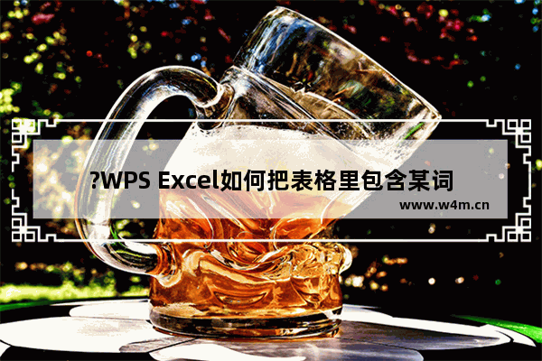 ?WPS Excel如何把表格里包含某词的内容筛选出来-WPS表格快速筛选出包含某个字的数据的教程