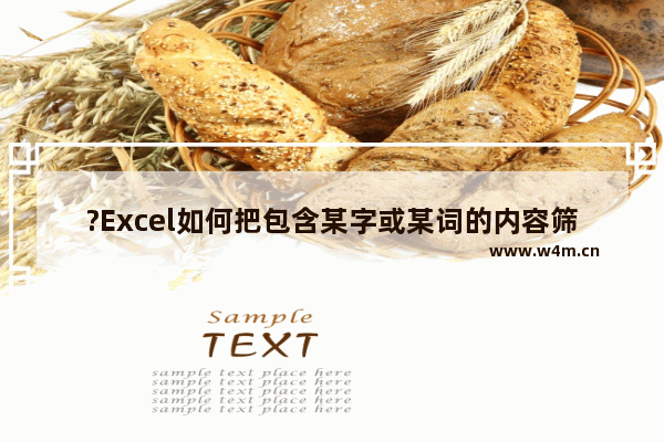 ?Excel如何把包含某字或某词的内容筛选出来-Excel表格快速筛选出包含某个字的方法教程