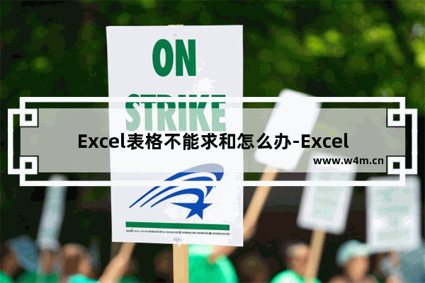 Excel表格不能求和怎么办-Excel表格不能求和的解决方法