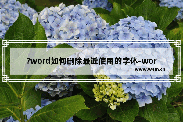 ?word如何删除最近使用的字体-word去除最近使用的字体记录方法