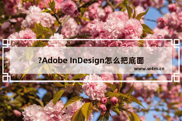 ?Adobe InDesign怎么把底面改成黑色-?InDesign把底面改成黑色的方法