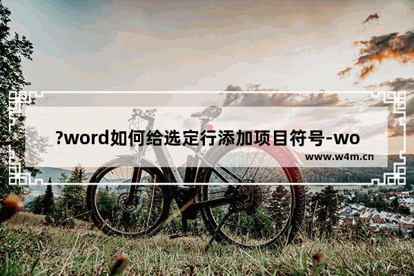 ?word如何给选定行添加项目符号-word给选定行添加项目符号的方法