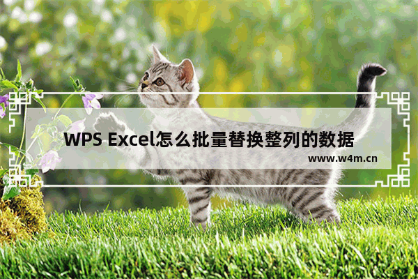 WPS Excel怎么批量替换整列的数据-WPS Excel中快速替换整列的数据的方法