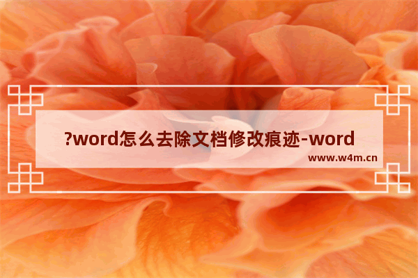 ?word怎么去除文档修改痕迹-word文档去掉修改痕迹的方法