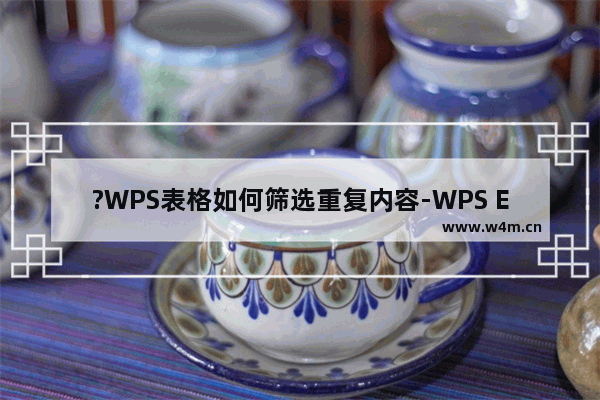 ?WPS表格如何筛选重复内容-WPS Excel中筛选出重复项目的方法教程