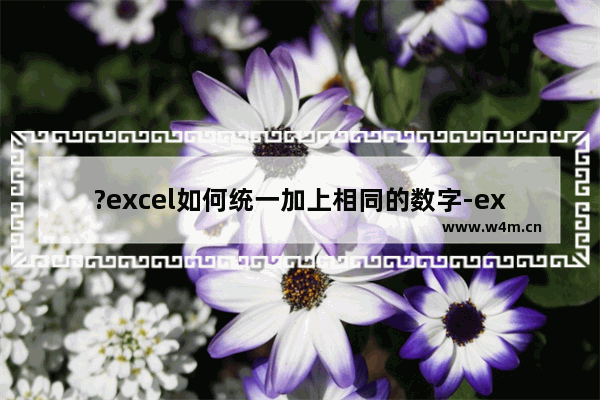 ?excel如何统一加上相同的数字-excel为一列数据与同样数字相加的方法