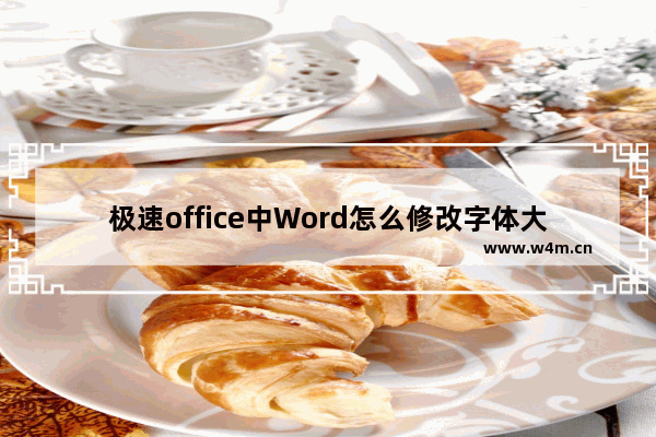 极速office中Word怎么修改字体大小-极速office2019文档中修改字体大小的方法