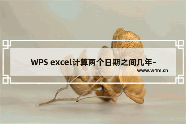 WPS excel计算两个日期之间几年-WPS excel计算两个日期之间的年数的方法