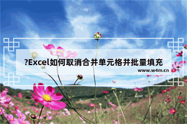 ?Excel如何取消合并单元格并批量填充-Excel表格中取消合并后填充内容的方法教程