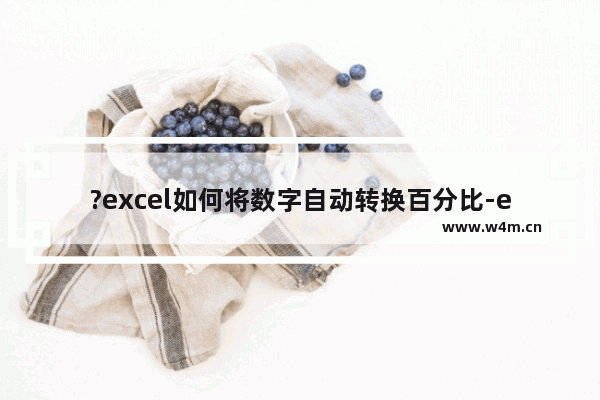 ?excel如何将数字自动转换百分比-excel将数字设置为百分比的方法