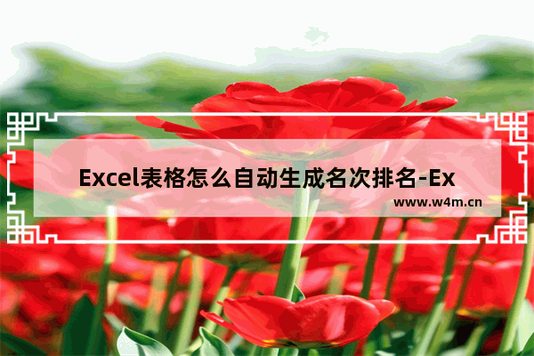 Excel表格怎么自动生成名次排名-Excel表格自动生成名次排名的方法