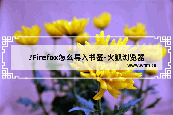 ?Firefox怎么导入书签-火狐浏览器导入其他浏览器的书签的方法教程