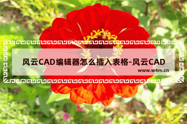 风云CAD编辑器怎么插入表格-风云CAD编辑器编辑表格内容的方法