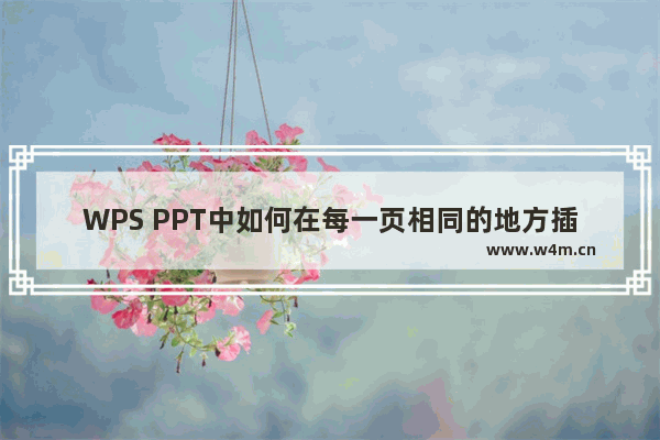 WPS PPT中如何在每一页相同的地方插入公司logo-WPS PPT在每一页相同的地方插入公司logo的方法