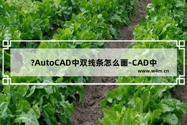 ?AutoCAD中双线条怎么画-CAD中绘制双线条的方法教程