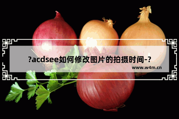 ?acdsee如何修改图片的拍摄时间-?acdsee修改图片的日期方法