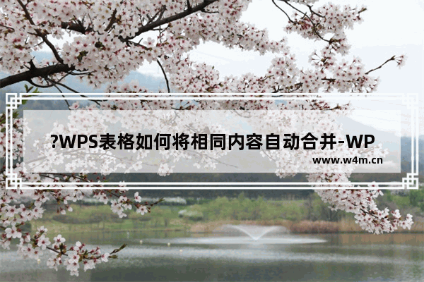 ?WPS表格如何将相同内容自动合并-WPS Excel合并相同内容的方法教程