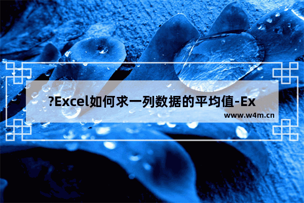 ?Excel如何求一列数据的平均值-Excel表格中计算一列数据的平均值的方法教程