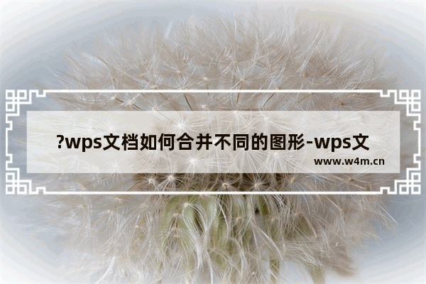 ?wps文档如何合并不同的图形-wps文档将两个形状组合成一个整体的方法