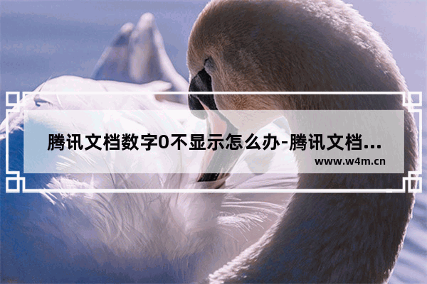 腾讯文档数字0不显示怎么办-腾讯文档数字0不显示的解决方法