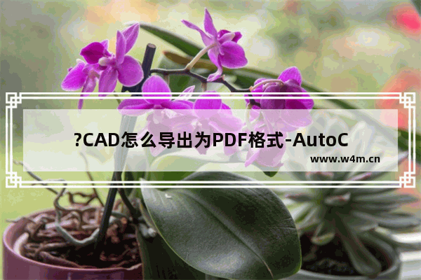 ?CAD怎么导出为PDF格式-AutoCAD导出pdf格式的方法教程