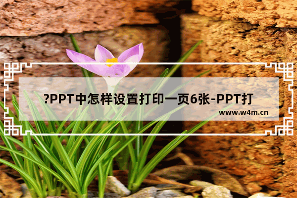 ?PPT中怎样设置打印一页6张-PPT打印6张在一起的方法教程