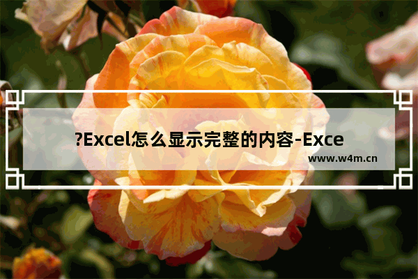 ?Excel怎么显示完整的内容-Excel中让单元格内容全部显示出来的方法教程